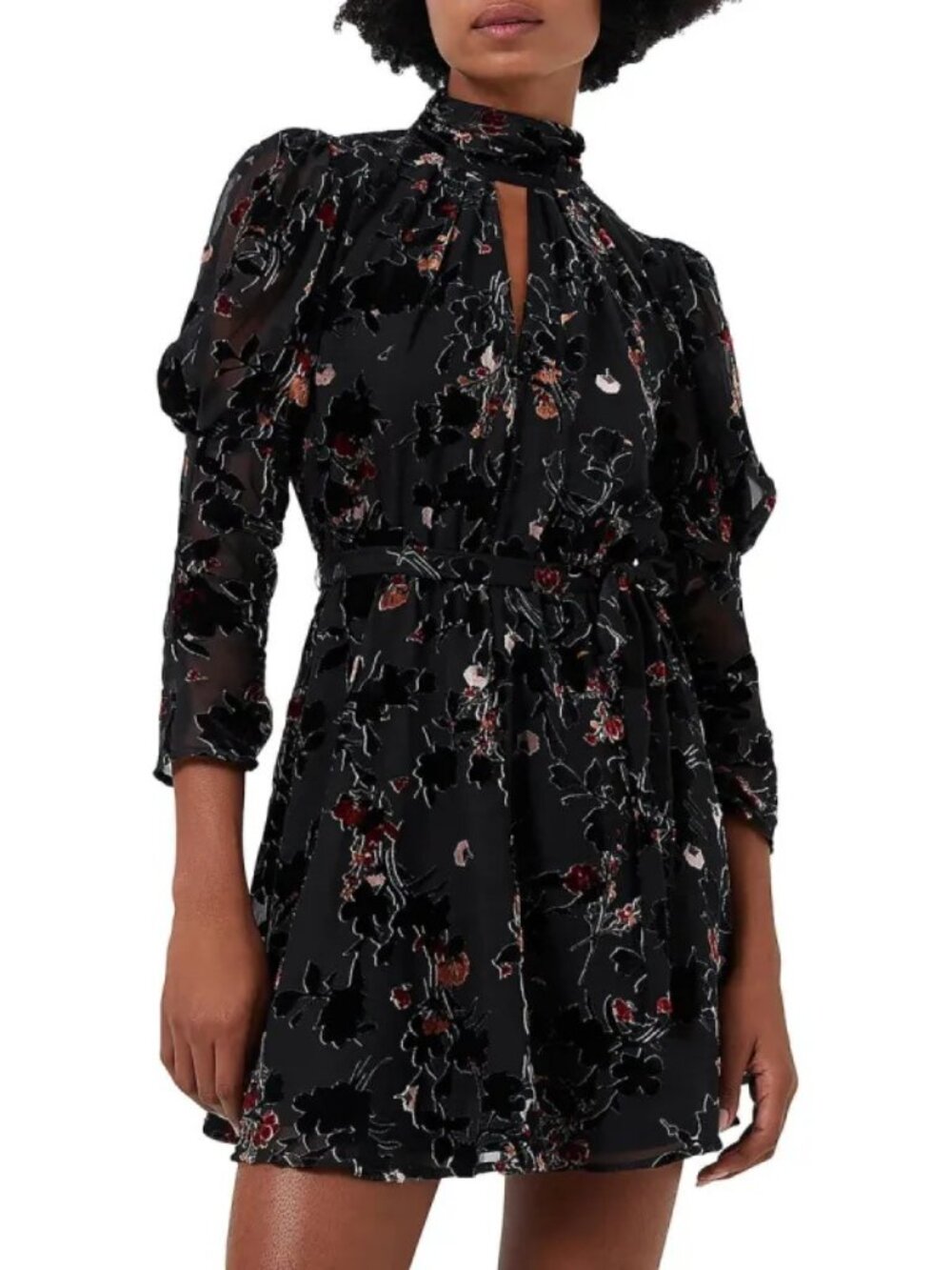 French Connection Guthern Floral Burnout Dress
